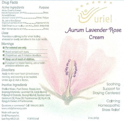 Aurum Lavender Rose Cream Tube Label (Alrc01)
