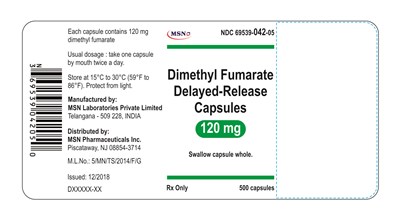 120-500s-cntnr - dimethyl fumarate 120mg 500s container label