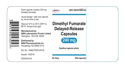 240mg-500s-cntnr - dimethyl fumarate 240mg 500s container label