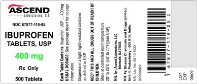 400 mg Bottle Label (Ibuprofen 400mg 500ct)