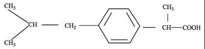 Structural Formula - ibuprofen structural formula
