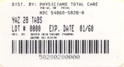 Yaz Package Label (5828)