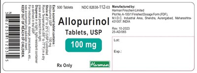 Image Description (Allopurinol 100mg 500s)