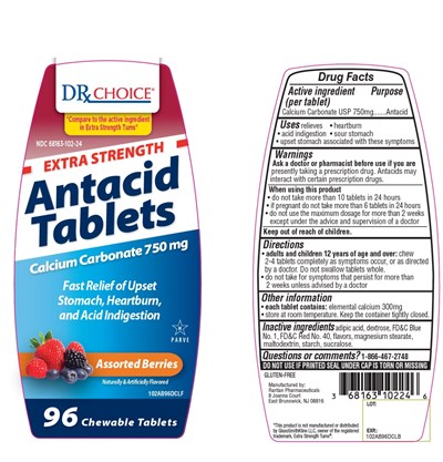 102AB96PVLFLB.jpg EXTRA STRENGTH ANTACID CALCIUM CARBONATE 750 mg - 102AB96PVLFLB