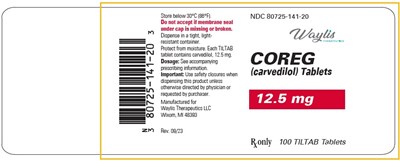 PRINCIPAL DISPLAY PANEL - 12.5 mg Tablet Bottle Label - coreg 08