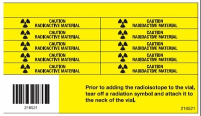 Principal Display Panel (Caution Label Radioactive Material)