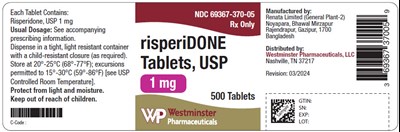 risperidone-04.jpg PRINCIPAL DISPLAY PANEL - 1 mg Tablet Bottle Label - risperidone 04