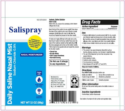 saline-nasal-mist-89ml-bottle-label.jpg PRINCIPAL DISPLAY PANEL - saline nasal mist 89ml bottle label