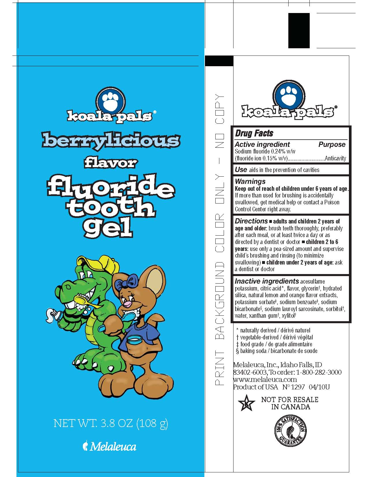 NDC 54473204 Koala Pals Berrylicious Label Information Details