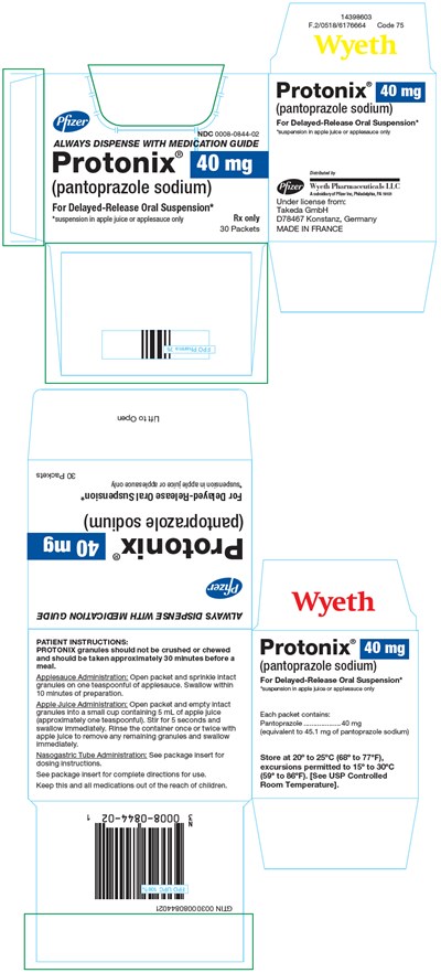 Principal Display Panel - 40 mg Granule Packet Carton - protonix 07