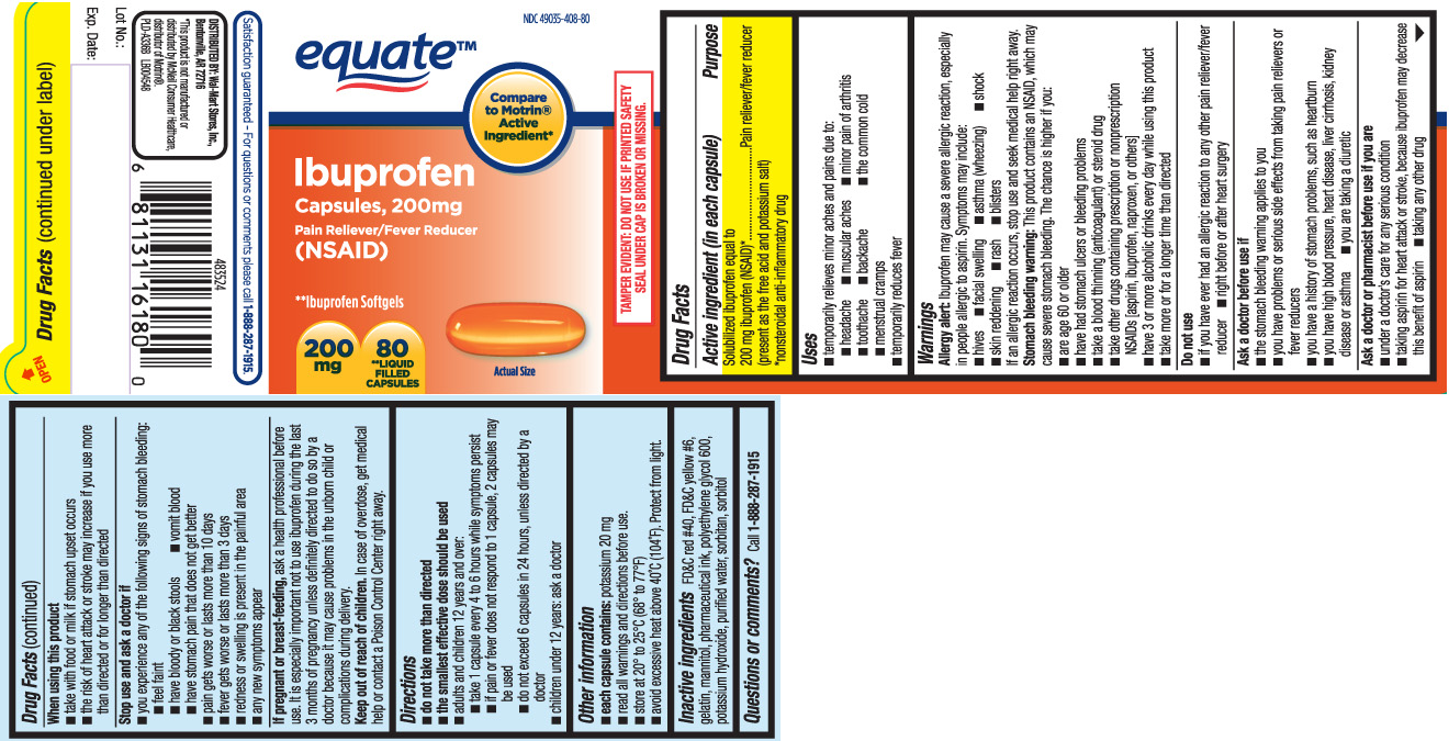 NDC 49035408 Ibuprofen Capsule, Liquid Filled Oral