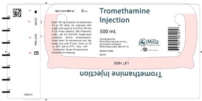 tromethamine-inj-500ml-carton-label.jpg image description - tromethamine inj 500ml carton label