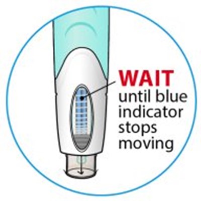 Autoinjector wait for indicator - orencia ai wait