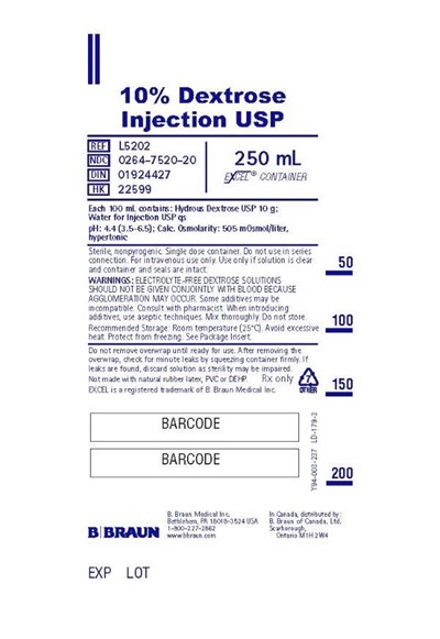dextrose-5-10-percent-in-excel-7.jpg 250 mL Container Label L5202 - dextrose 5 10 percent in excel 7