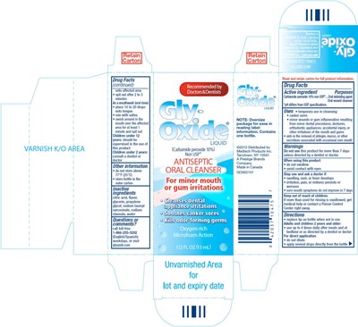 FDA Label for Gly-oxide Liquid Oral - Indications, Usage & Precautions