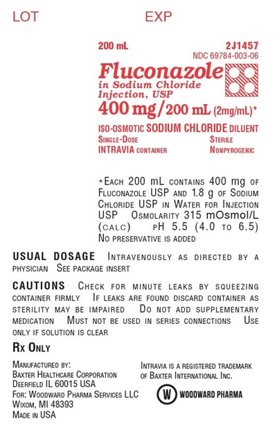 fluconazole-05.jpg PRINCIPAL DISPLAY PANELNDC 69784-003-06200 mLFluconazole in Sodium Chloride Injection, USP400 mg/ 200 mL (2 mg/mL)*ISO-OSMOTIC SODIUM CHLORIDE DILUENT400 mgRx Only - fluconazole 05