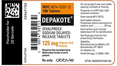 depakote-tablets-spl-07.jpg NDC 0074-6214-53 500 Tablets DEPAKOTE®DIVALPROEX SODIUM DELAYED-RELEASE TABLETS 250 mg Valproic Acid Activity Dispense the accompanying Medication Guide to each patient Rx only abbvie - depakote tablets spl 07