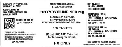 Principal Display Panel (100 mg Bottle Label)