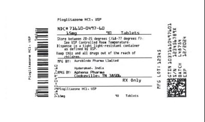 Bottle Label 15 mg - 71610 0497 60