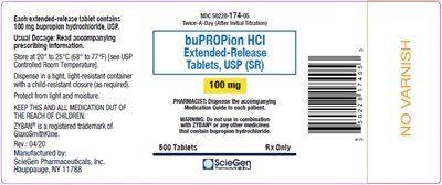 Bupropion HCl 100 mg 500 Extended-release Tablet, Usp Label (Bupropion 100mg 500tab)