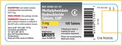 methylphenidate-02.jpg PRINCIPAL DISPLAY PANEL - 5 mg Tablet Bottle Label - methylphenidate 02