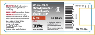 methylphenidate-04.jpg PRINCIPAL DISPLAY PANEL - 20 mg Tablet Bottle Label - methylphenidate 04