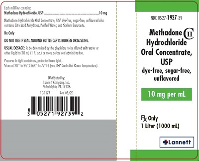1 L Bottle Label (Methadone Hydrochloride Oral Concentrate Usp Dye F 3)