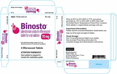 Principal Display Panel (4 Tablet Blister Pack Carton)