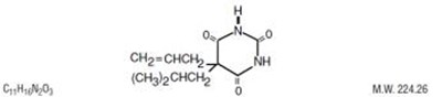 The Structural Formula Of Butalbital. (Butalbital Acetaminophen Caffeine Tablets 01)