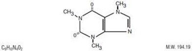 The Structural Formula Of Caffeine. (Butalbital Acetaminophen Caffeine Tablets 03)