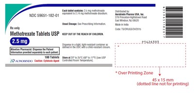 methotrexate-fig1.jpg PACKAGE LABEL-PRINCIPAL DISPLAY PANEL - 2.5 mg (100 Tablets Bottle) - methotrexate fig1