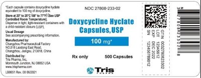 500 Capsules (Doxycycline Hyclate Capsules 3)