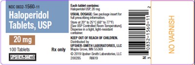 haloperidol-07.jpg PRINCIPAL DISPLAY PANEL - 20 mg Tablet Bottle Label - haloperidol 07