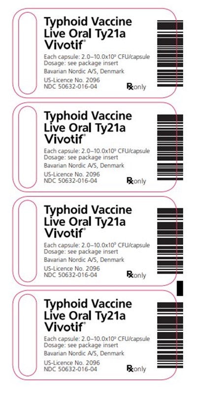 Typhoid Vaccine Live Oral Ty21a Vivotif Blister Label (Image 03)