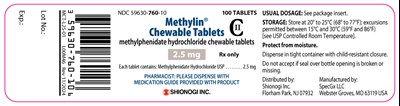 methylin-chewable-tablets-2.jpg Methylin Chewable Tablets 2.5 mg label - methylin chewable tablets 2