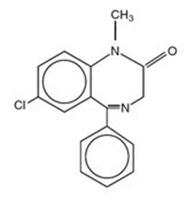 Diazepam Structural Formula (Image 04)