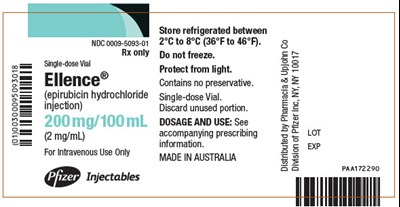 ellence-11.jpg PRINCIPAL DISPLAY PANEL - 200 mg/100 mL Vial Label - ellence 11