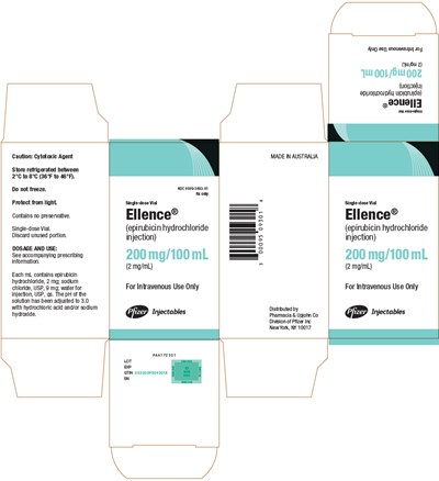 PRINCIPAL DISPLAY PANEL - 200 mg/100 mL Vial Carton - ellence 12