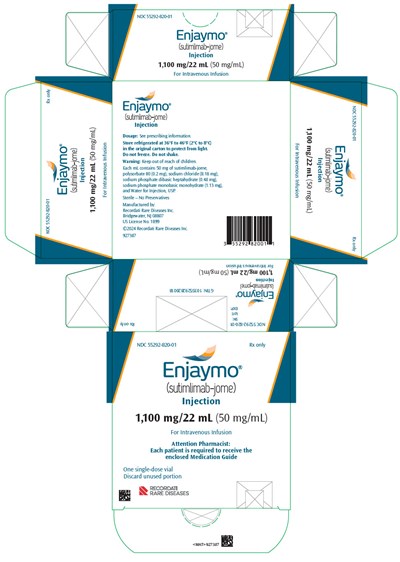 enjaymo-01.jpg PRINCIPAL DISPLAY PANEL - 1,100 mg/22 mL Vial Carton - enjaymo 01