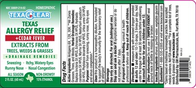 Texaclear Texas Allergy Relief + Cedar Fever 2 Oz (Txc Cedar 2oz)