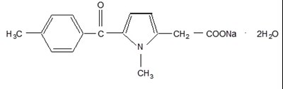 "image Description" (Tolmetin Sodium Caps Structure)