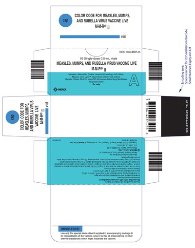 m-m-r-ii-01.jpg PRINCIPAL DISPLAY PANEL - 10 Single-dose 0.5-mL vial Carton - m m r ii 01