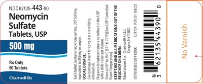 image description - neomycin sulphate 500mg label