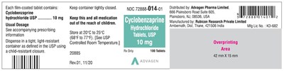 Ndc 72888-014-01 Bottles Of 100 Tablets (Cyclobenzaprine HCl Tabs Usp 10mg 100s)