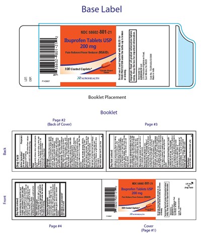 ibuprofen-caplets-fig1.jpg PACKAGE LABEL-PRINCIPAL DISPLAY PANEL - 200 mg (100 Tablet Bottle) - ibuprofen caplets fig1