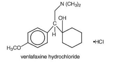 Structural Formula For Venlafaxine Hydrochloride (Image 1)