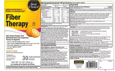 Best Choice Fiber Powder Orange Flavor (51572pvlr)