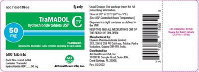 Image Description (Tramadol Label 50mg 500s)
