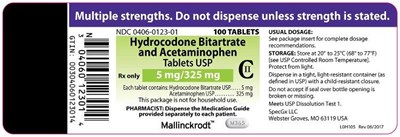 5 mg/325 mg Bottle (Hydrocodone Bitartrate And Acetaminophen Tablet 3)