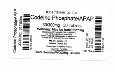 71610-0111-30.jpg Bottle Label 30/300 mg - 71610 0111 30